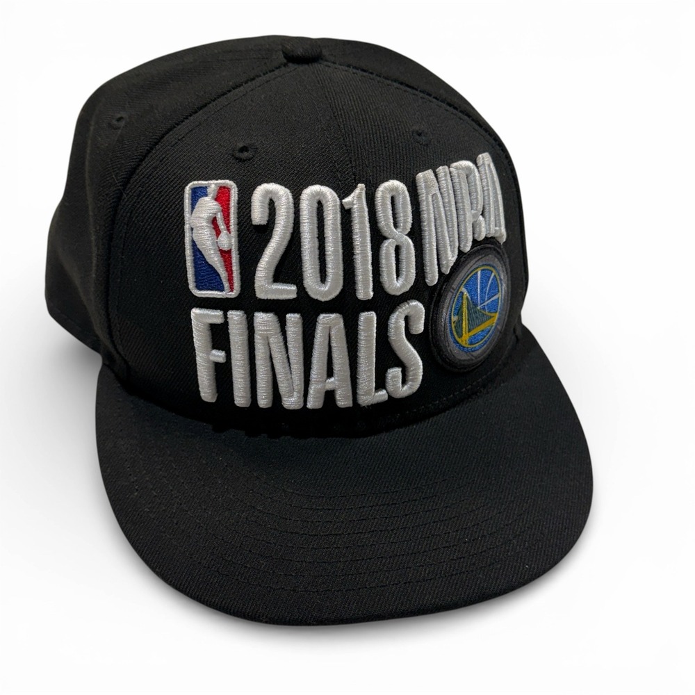 New Era 9FIFTY 2018 NBA Finals Golden State Warriors Snapback Hat Black Mens Cap